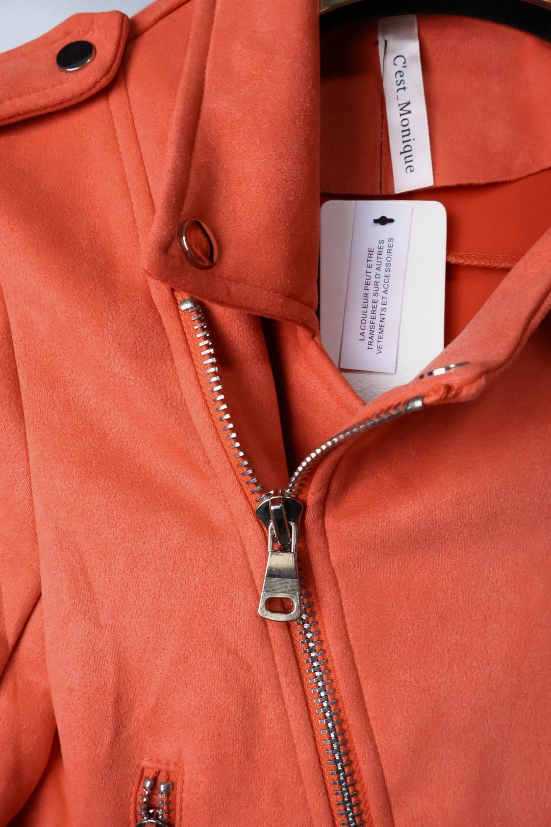 C'est Monique biker jakna Suedette Orange - Slika 3