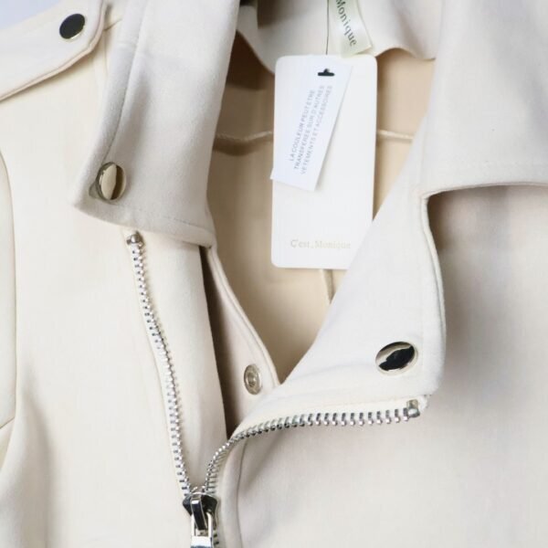 C'est Monique biker jakna Suedette White