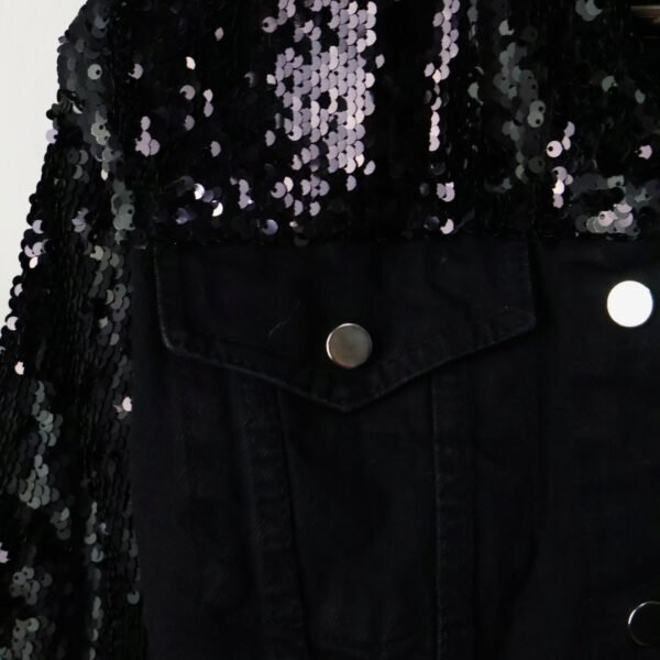 Denim Jakna Black Paillette