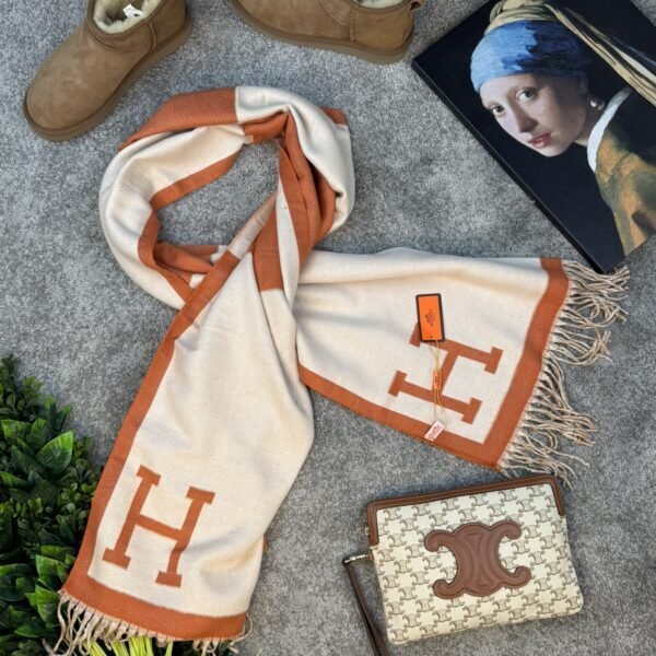 Hermes Šal Orange/White