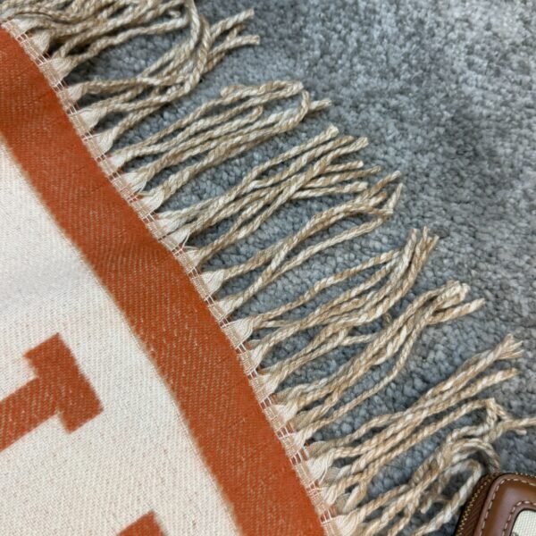 Hermes Šal Orange/White