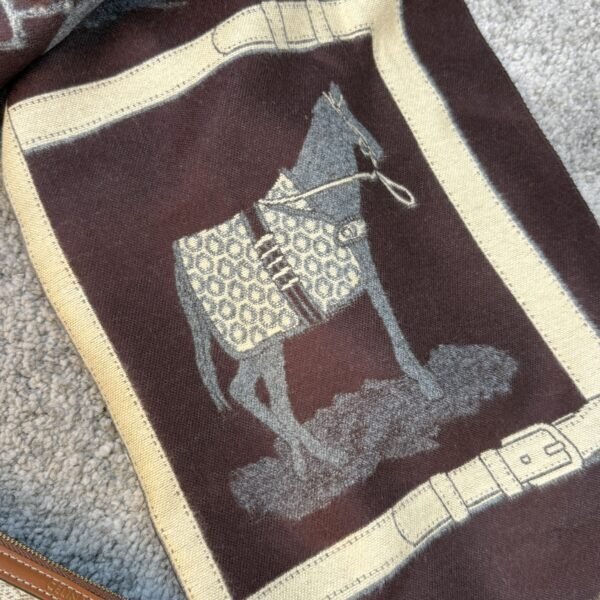 Hermes Šal Bordeaux/White