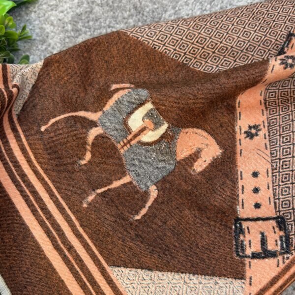 Hermes Šal Orange/Brown/Beige