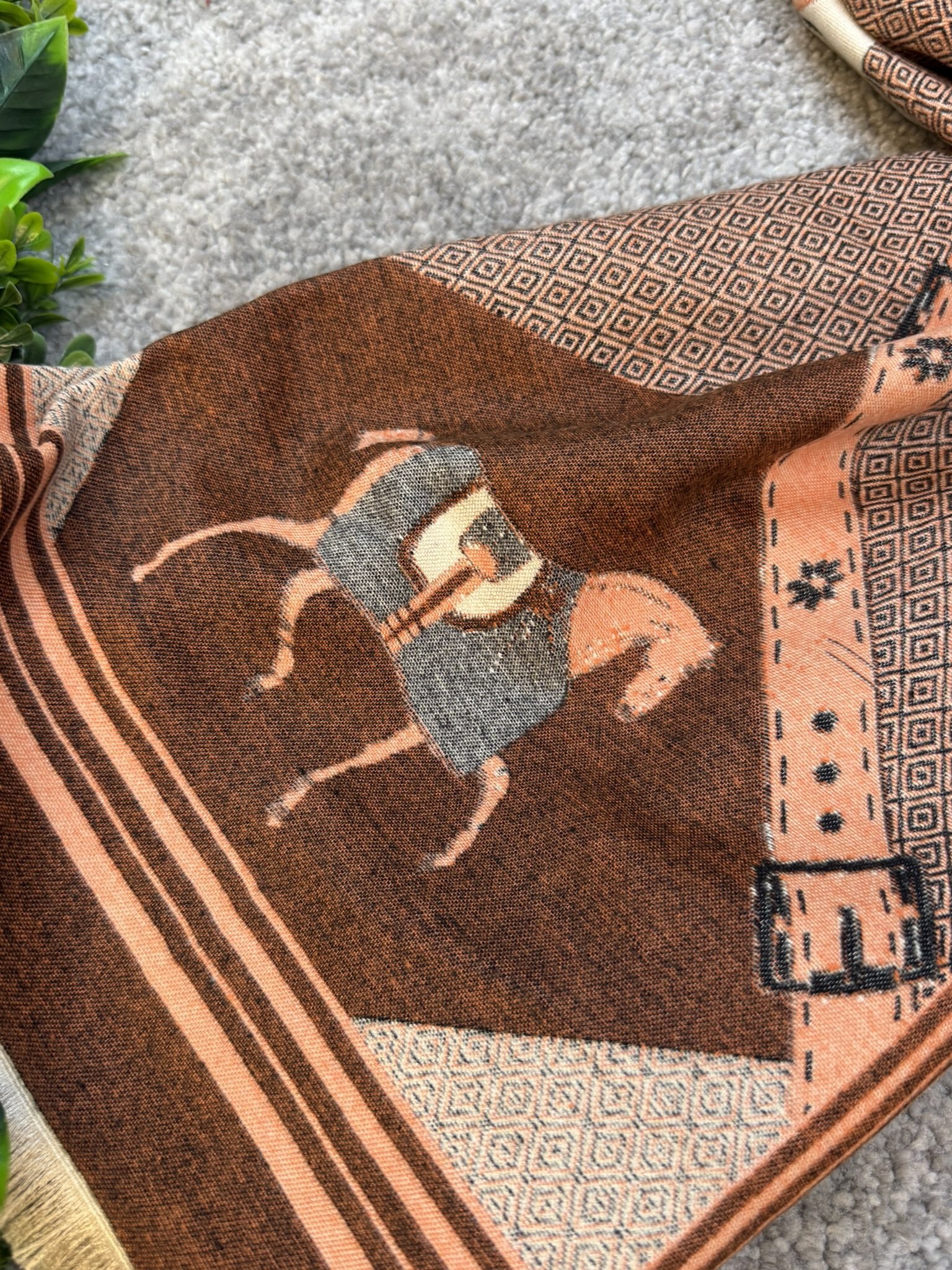 Hermes Šal Orange/Brown/Beige - Slika 3