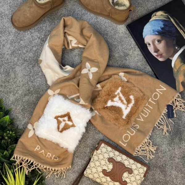 Louis Vuitton Šal Brown/Beige