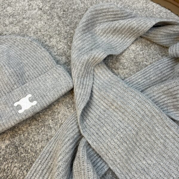 Celine komplet Šal i Kapa Grey