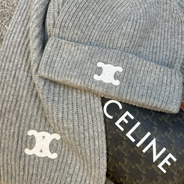 Celine komplet Šal i Kapa Grey