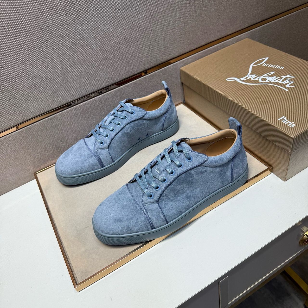 Christian Louboutin Light Blue Suede - Slika 11