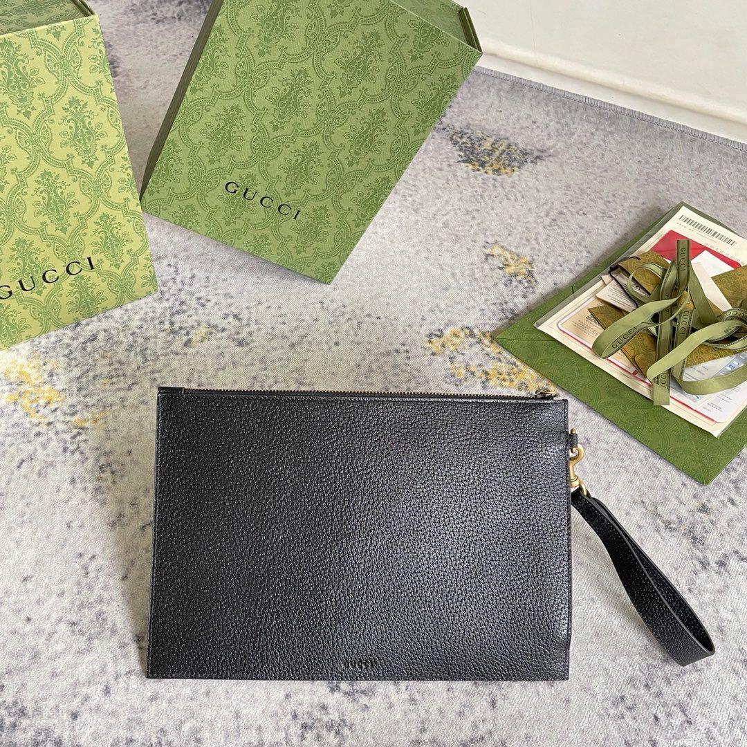 Gucci Animalier Bee Clutch Black Leather - Slika 10