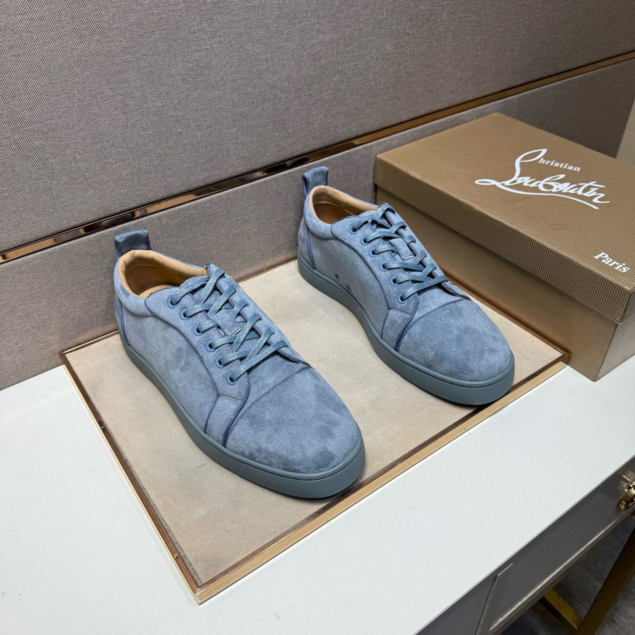 Christian Louboutin Light Blue Suede - Slika 8