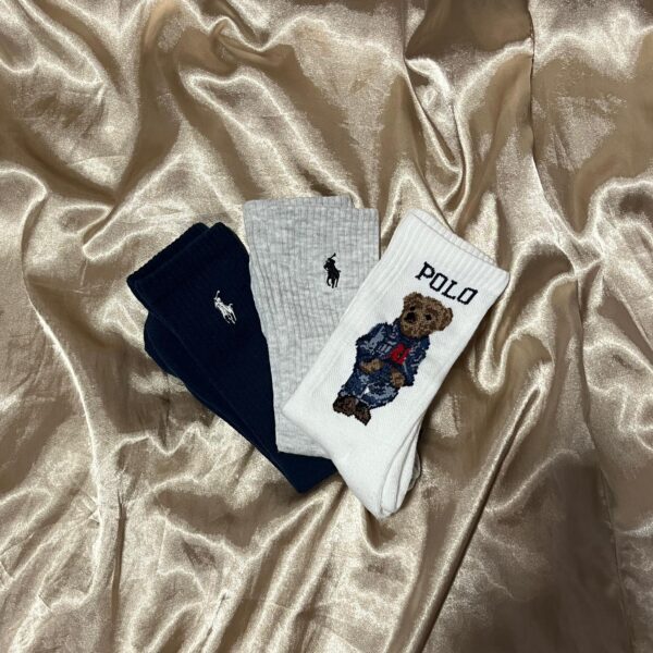 Polo Ralph Lauren Čarape komplet 3xkom White/Black/Grey