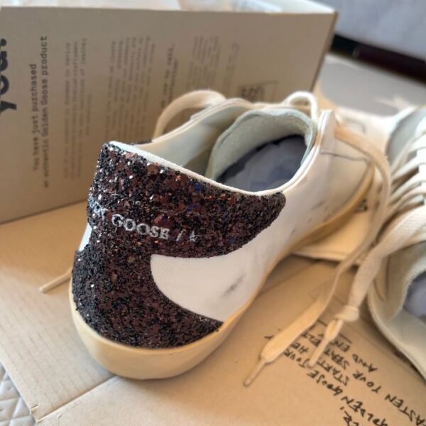 Golden Goose Super-Star White / Grey Glitter / Black Glitter