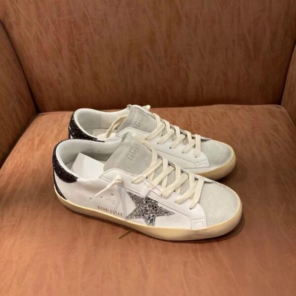 Golden Goose Super-Star White / Grey Glitter / Black Glitter