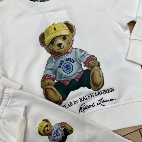 Komplet Ralph Lauren Polo Bear "White" Kids