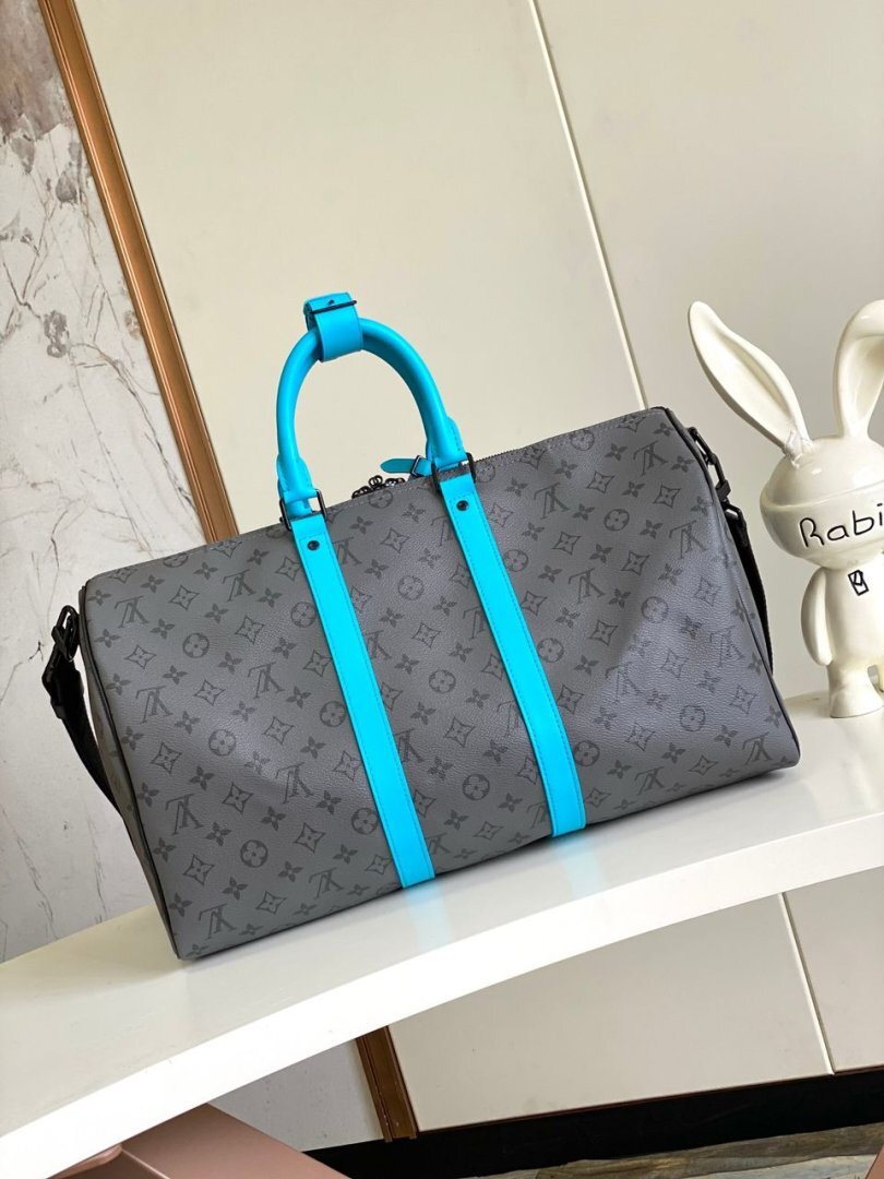 Louis Vuitton Keepall Bandoulière 45 Grey Duffle - Slika 2