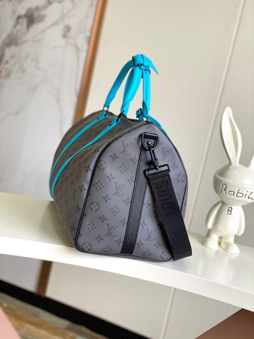 Louis Vuitton Keepall Bandoulière 45 Grey Duffle - Slika 3