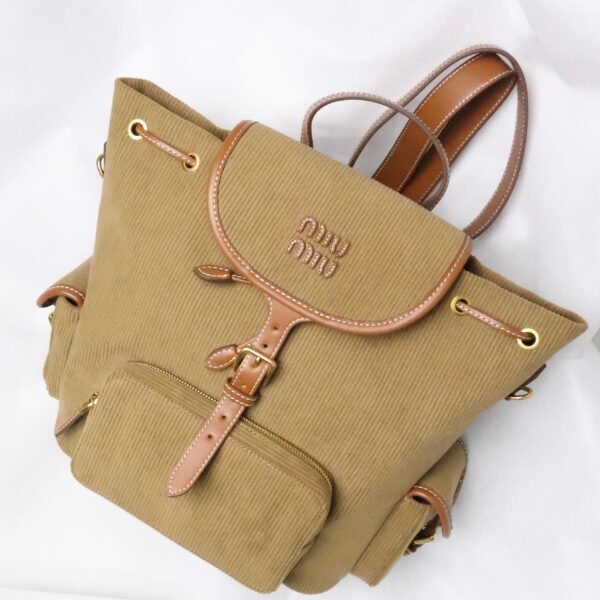 Miu Miu Cinnamon Corduroy Ruksak