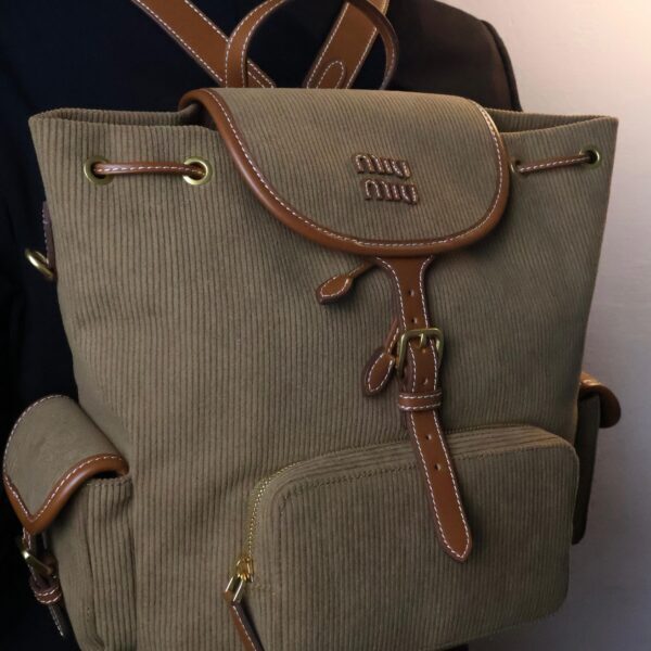 Miu Miu Cinnamon Corduroy Ruksak