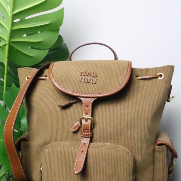 Miu Miu Cinnamon Corduroy Ruksak