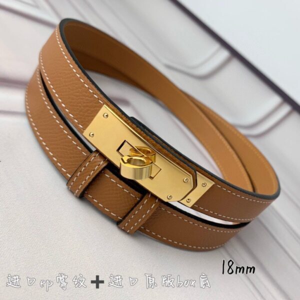 Remen Hermes Kelly 2cm "Light Brown"