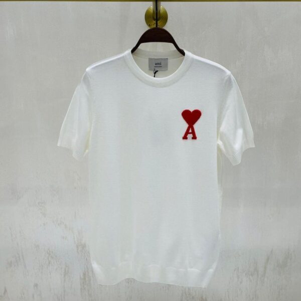 Ami pletena majica kratki rukav "White"