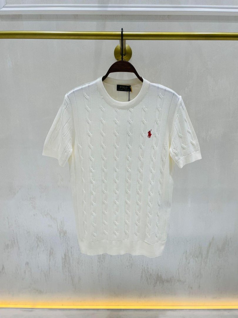 Ralph Lauren pletena majica kratki rukav "White"