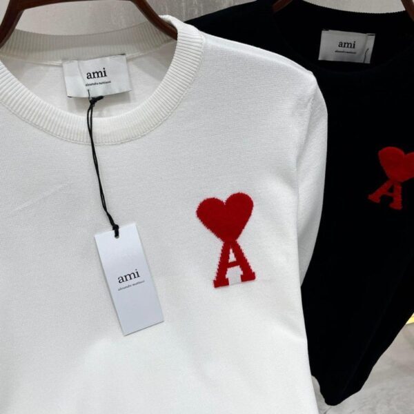 Ami pletena majica kratki rukav "White"