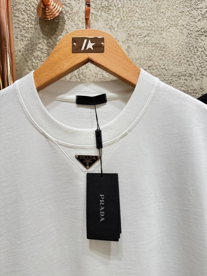 Prada majica kratki rukav "Light Gray" - Slika 2