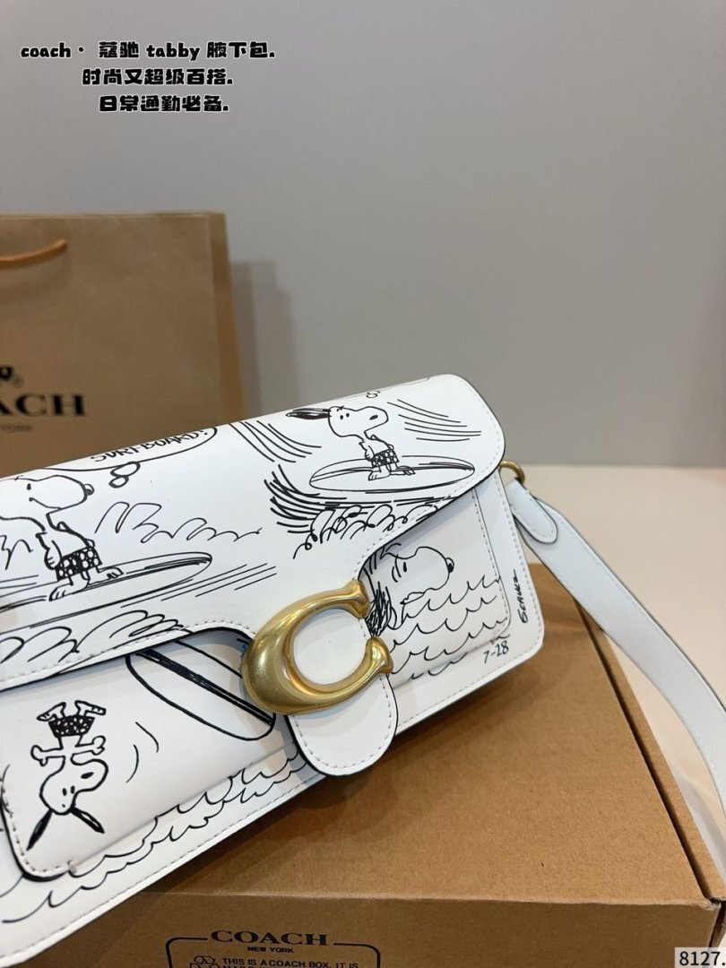 Coach X Peanuts Tabby Shoulder Bag - Slika 5