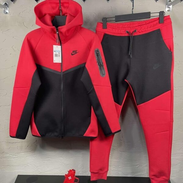 Komplet Nike Tech Fleece "Red-Black"