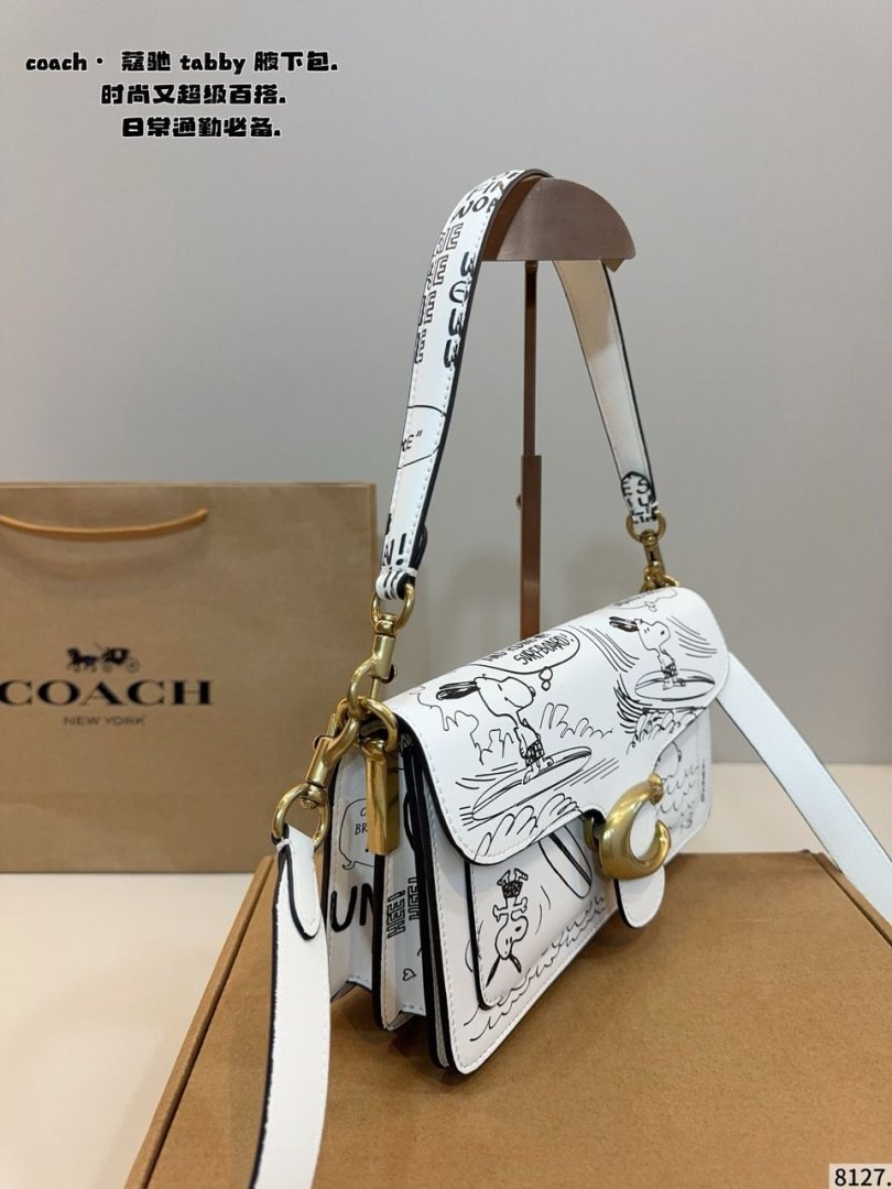 Coach X Peanuts Tabby Shoulder Bag - Slika 8