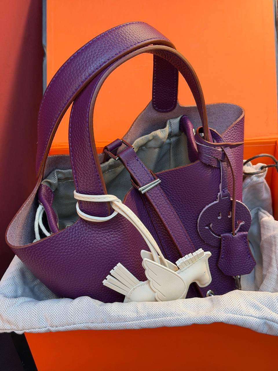 Hermes Picotin Lock 18 Bag "Purple" - Slika 9