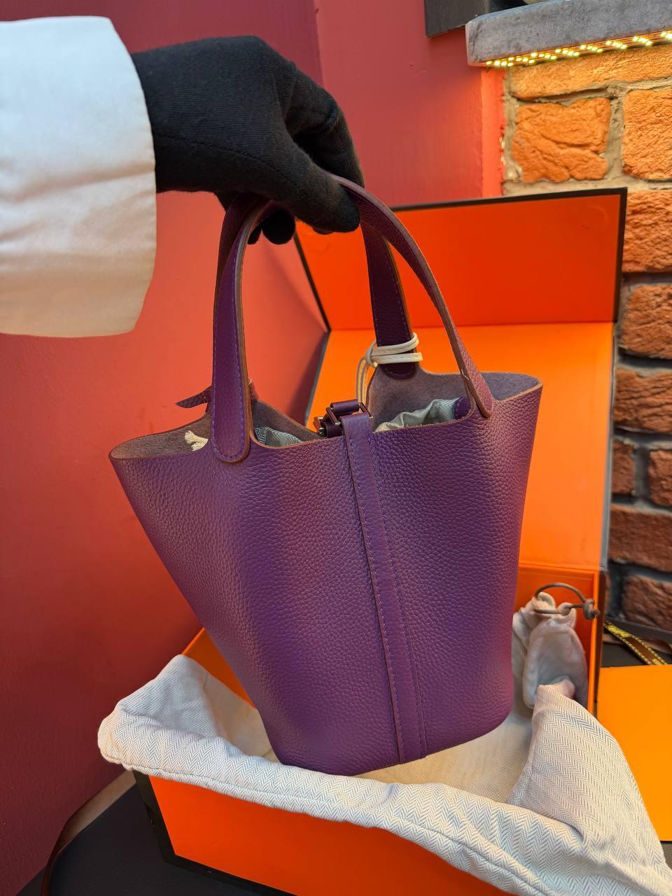 Hermes Picotin Lock 18 Bag "Purple" - Slika 10