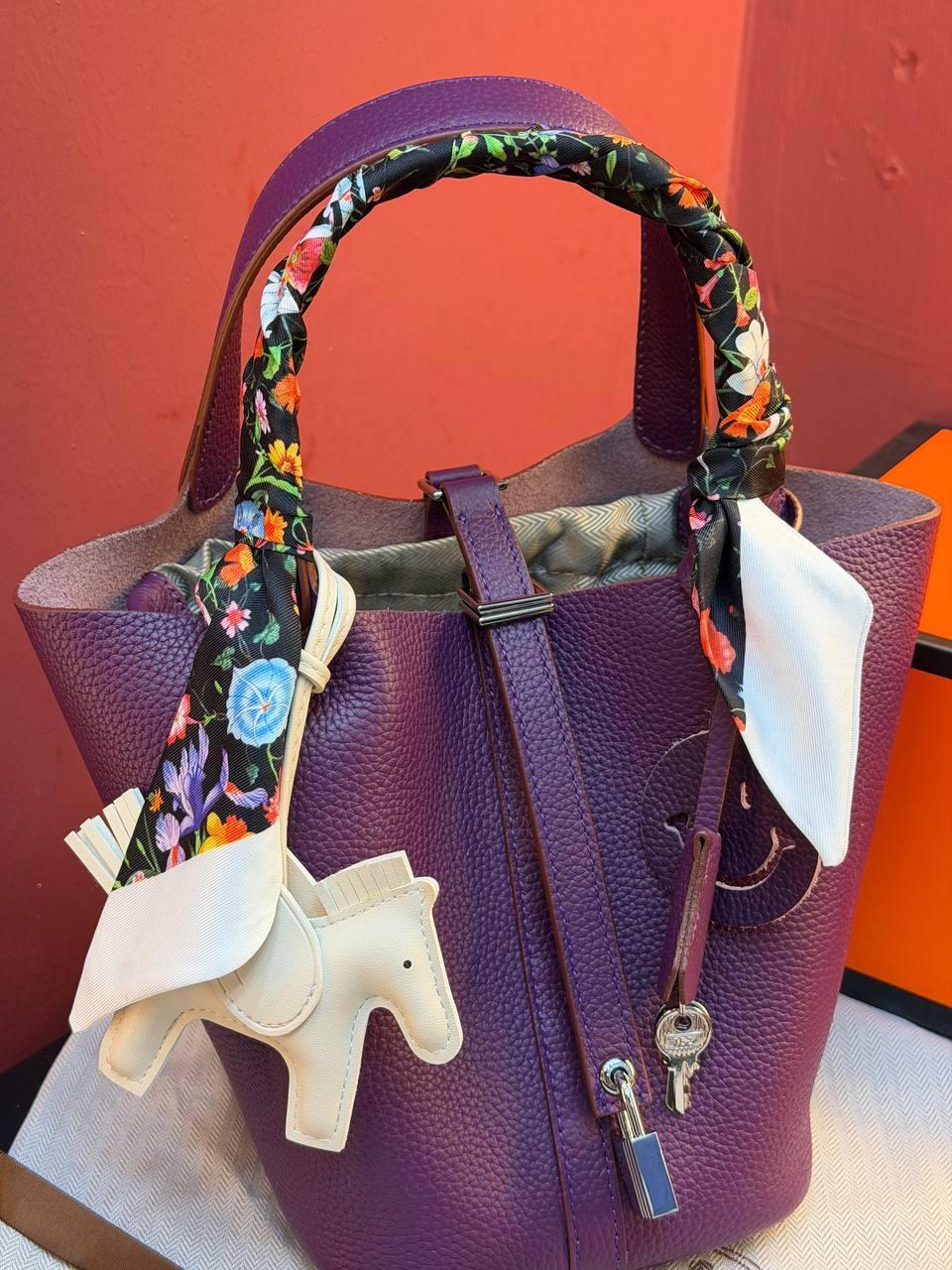 Hermes Picotin Lock 18 Bag "Purple" - Slika 3