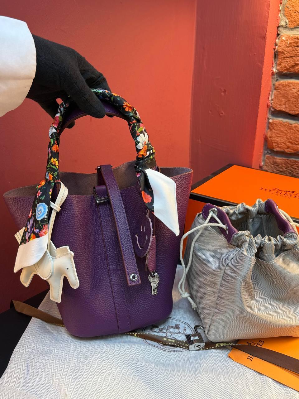 Hermes Picotin Lock 18 Bag "Purple" - Slika 7