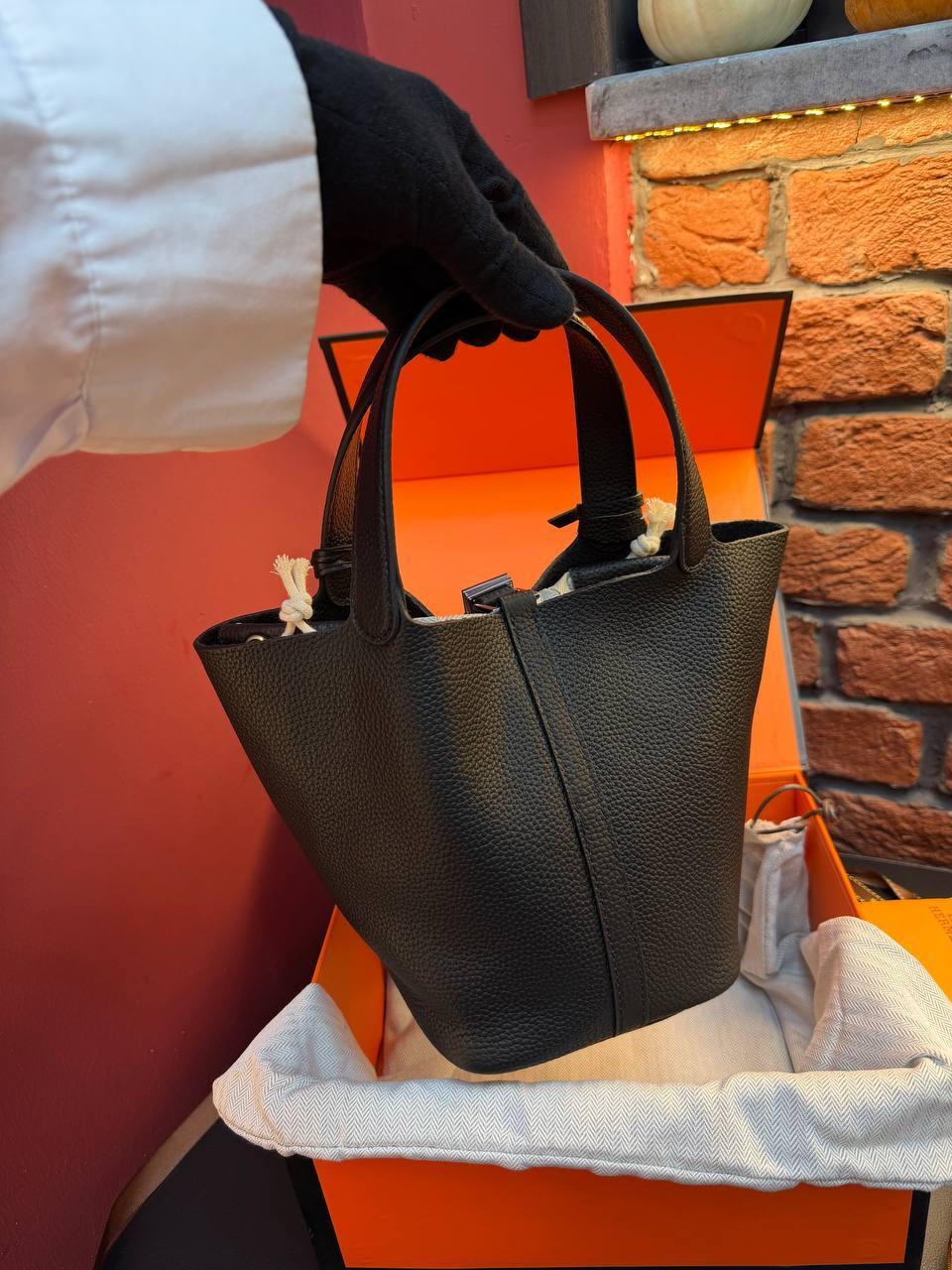 Hermes Picotin Lock 18 Bag "Black" - Slika 9