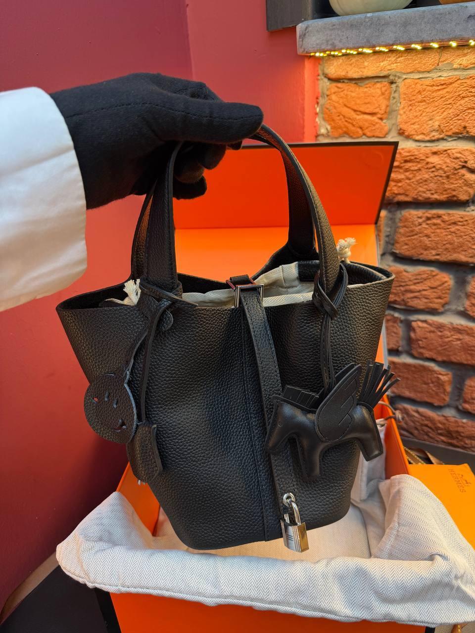 Hermes Picotin Lock 18 Bag "Black" - Slika 2