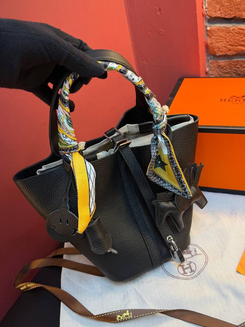 Hermes Picotin Lock 18 Bag "Black" - Slika 3