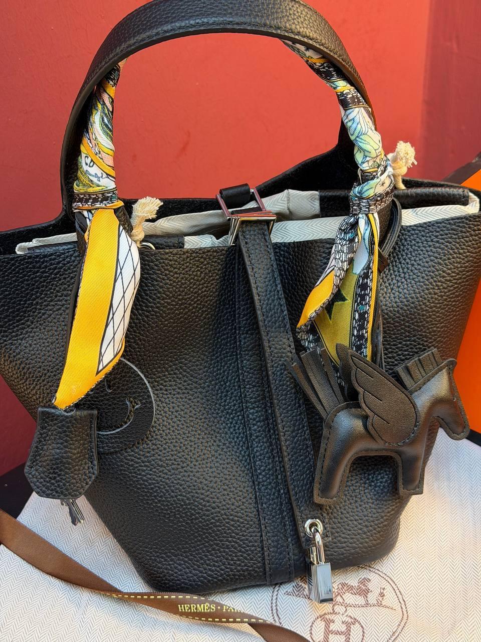 Hermes Picotin Lock 18 Bag "Black" - Slika 4