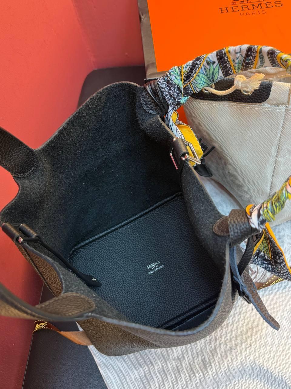 Hermes Picotin Lock 18 Bag "Black" - Slika 6