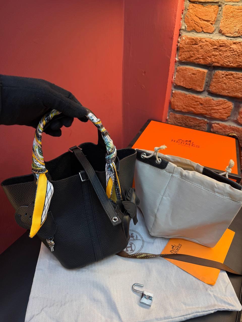 Hermes Picotin Lock 18 Bag "Black" - Slika 8