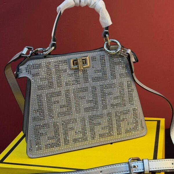 Fendi Silver Crystal Glitter Bag
