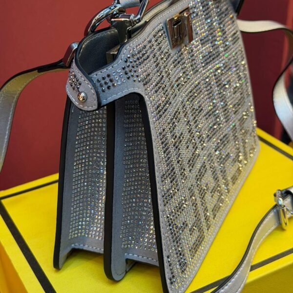 Fendi Silver Crystal Glitter Bag