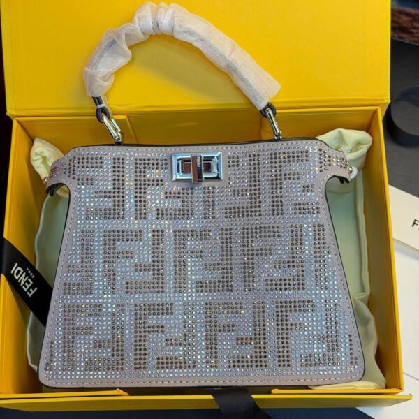 Fendi Silver Crystal Glitter Bag