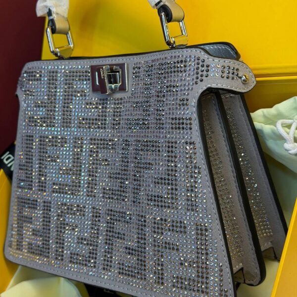Fendi Silver Crystal Glitter Bag