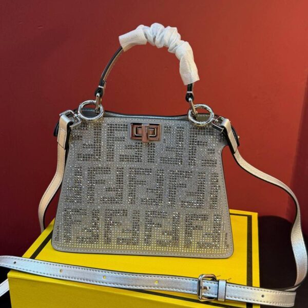 Fendi Silver Crystal Glitter Bag