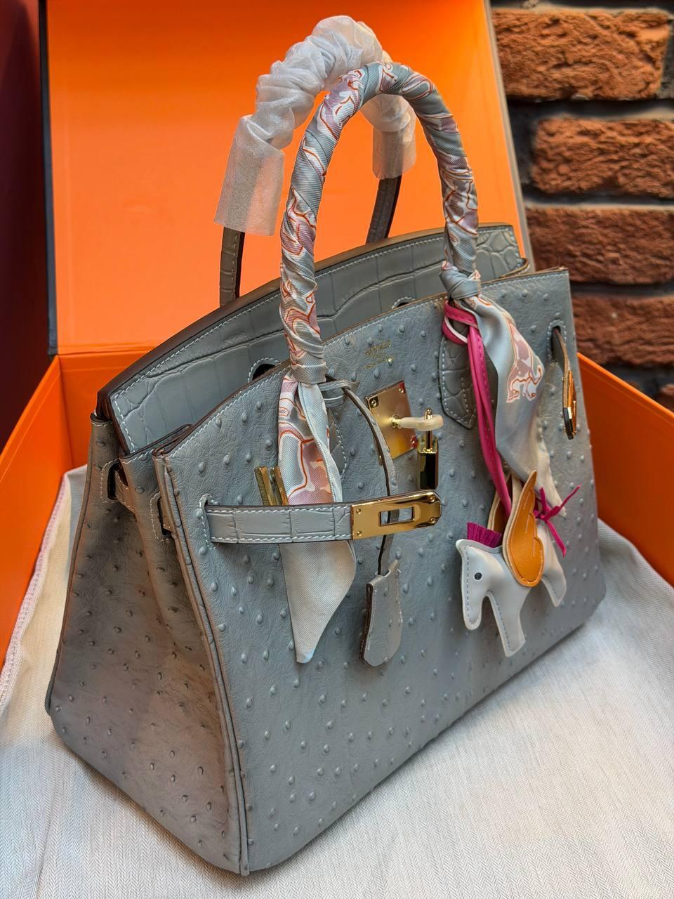 Hermes Birkin 30 Bag "Gray" - Slika 8