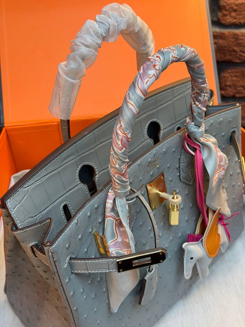 Hermes Birkin 30 Bag "Gray" - Slika 9