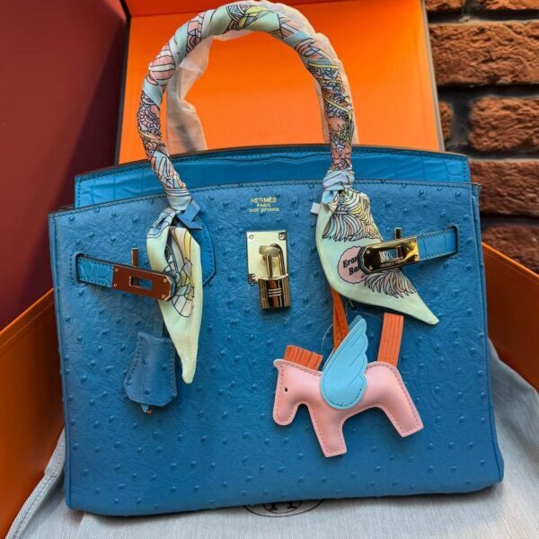 Hermes Birkin 30 Bag "Blue"