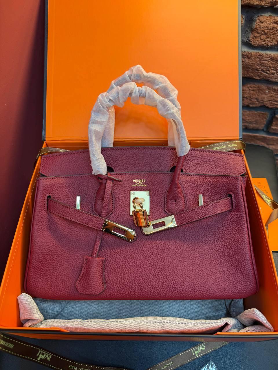 Hermes Birkin 30 Bag "Red"
